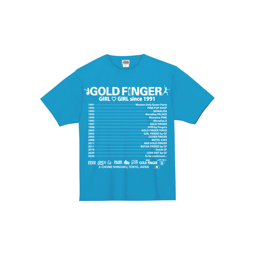 GF HISTORY T-SHIRT TURQUOISE/WHITE