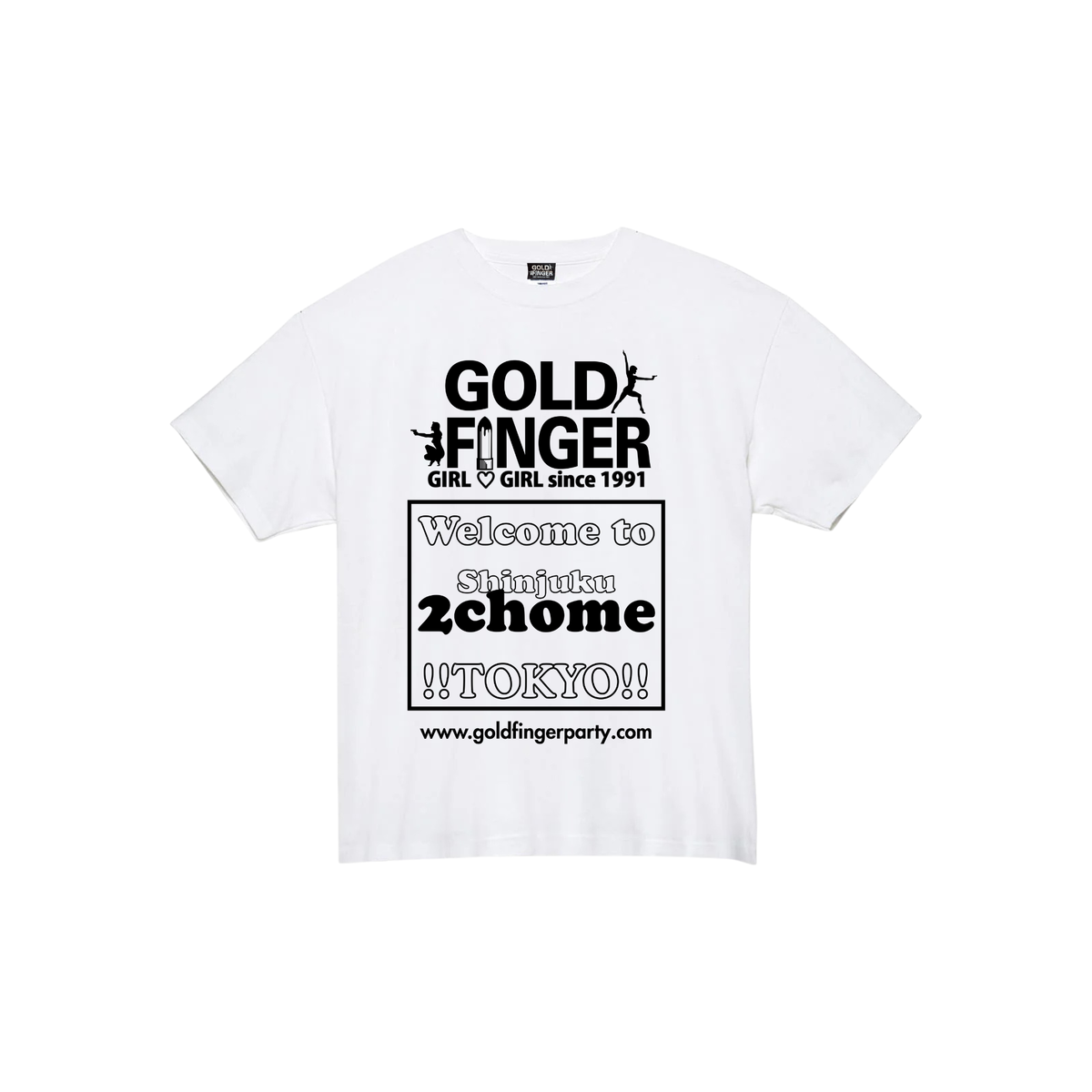 GF T-SHIRT 2chome WHITE/BLACK