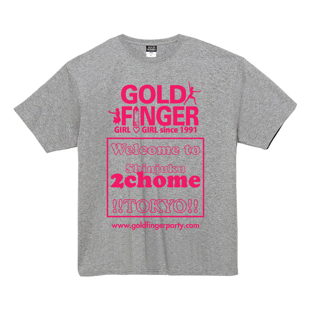 GF T-SHIRT 2chome GRAY/PINK
