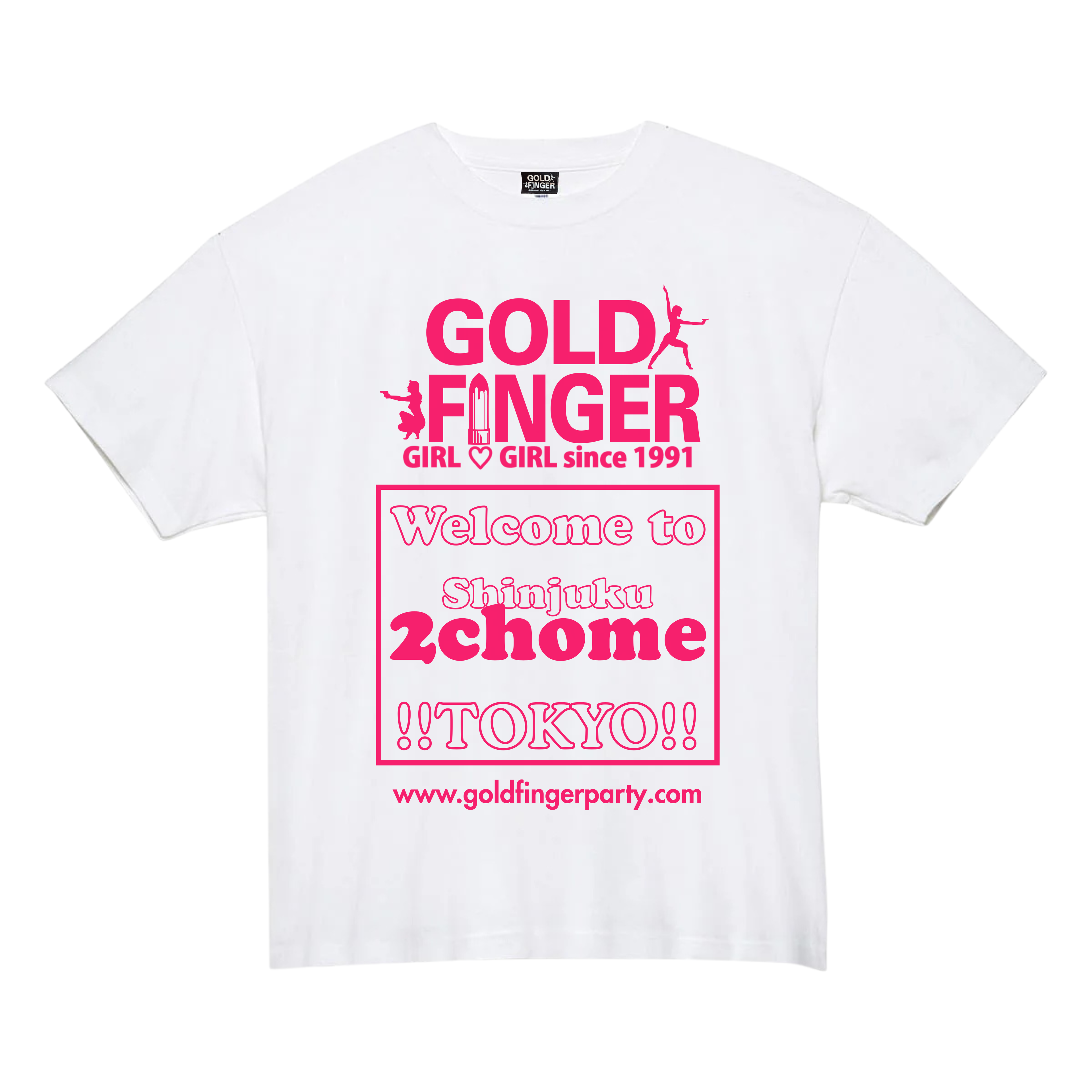 GF T-SHIRT 2chome WHITE/PINK