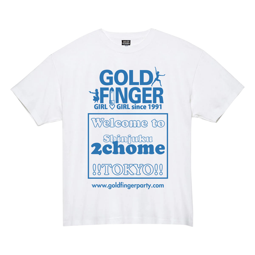 GF T-SHIRT 2chome WHITE/BLUE