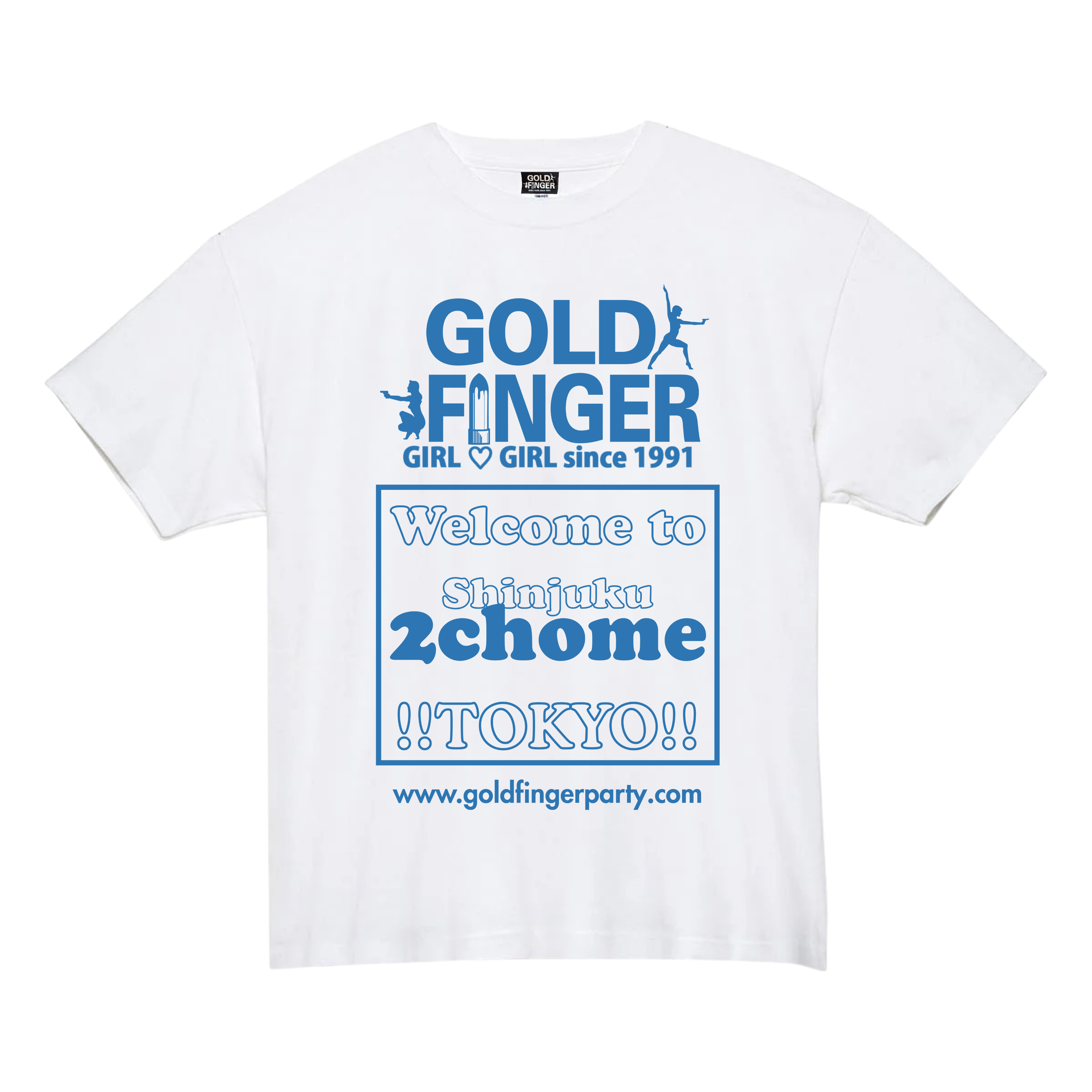 GF T-SHIRT 2chome WHITE/BLUE