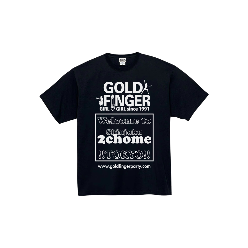 GF T-SHIRT 2chome BLACK/WHITE