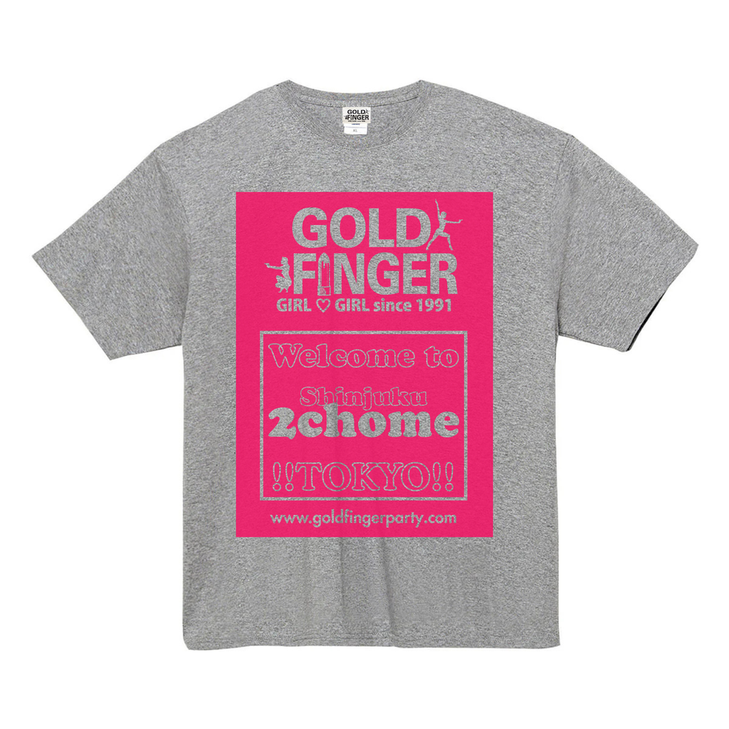 GF T-SHIRT 2chome BETA GRAY/PINK