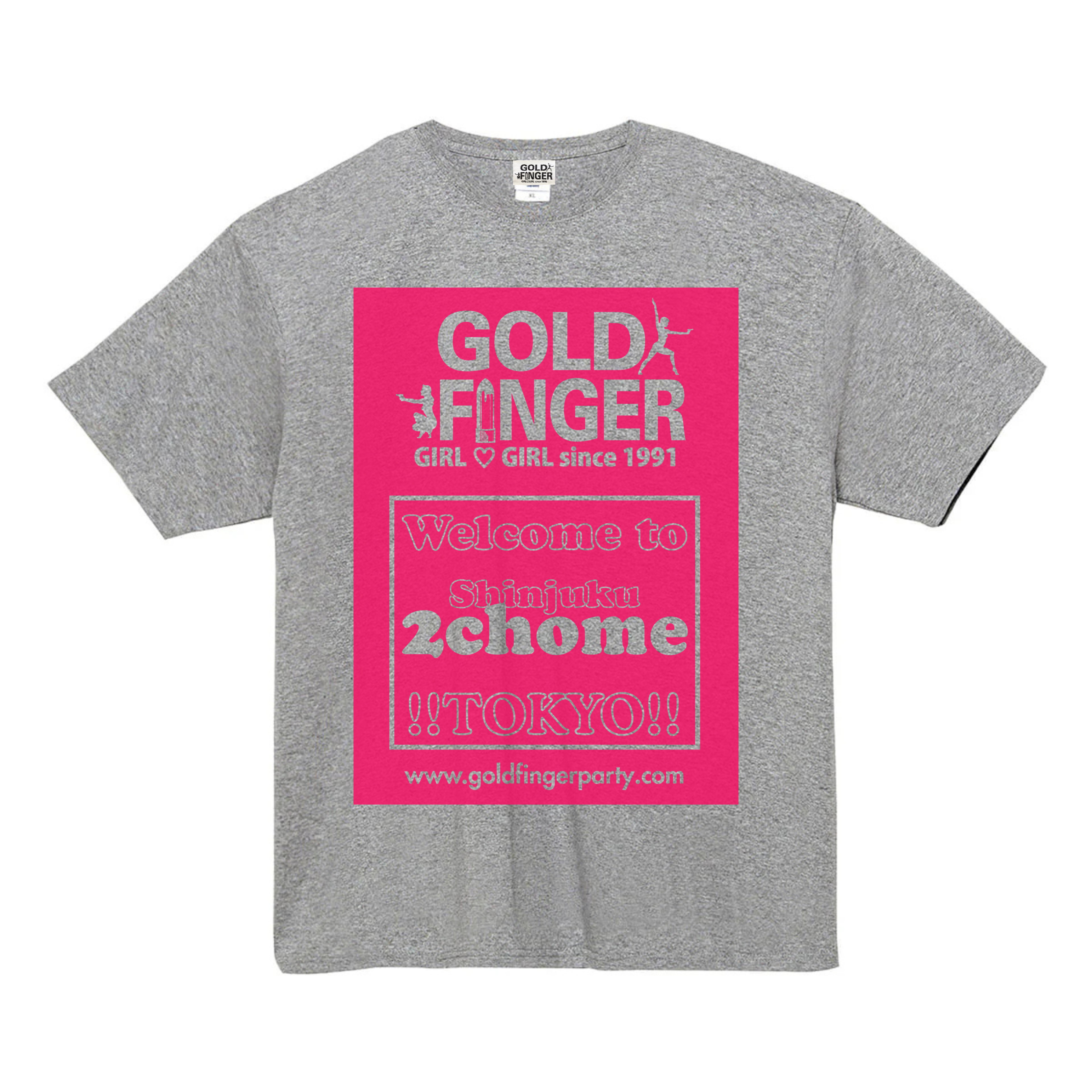 GF T-SHIRT 2chome BETA GRAY/PINK
