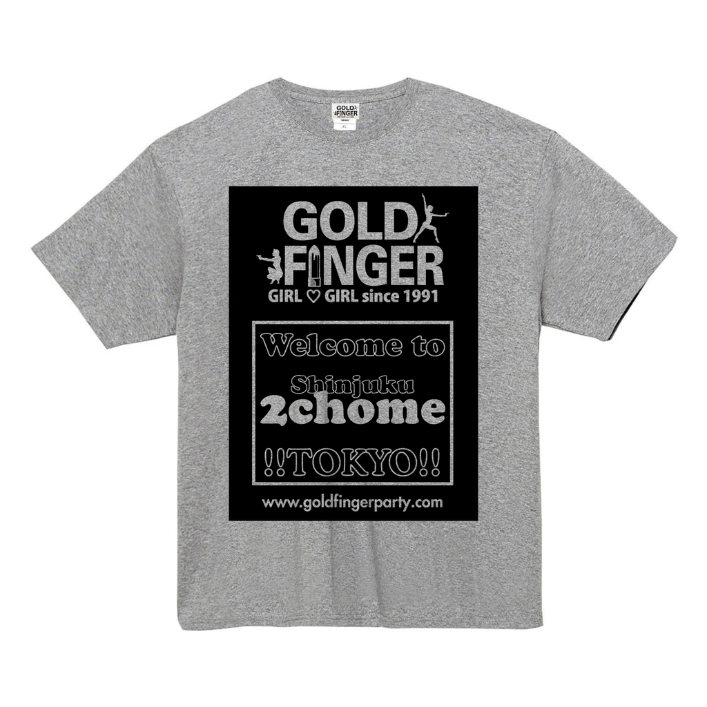 GF T-SHIRT 2chome BETA GRAY/BLACK