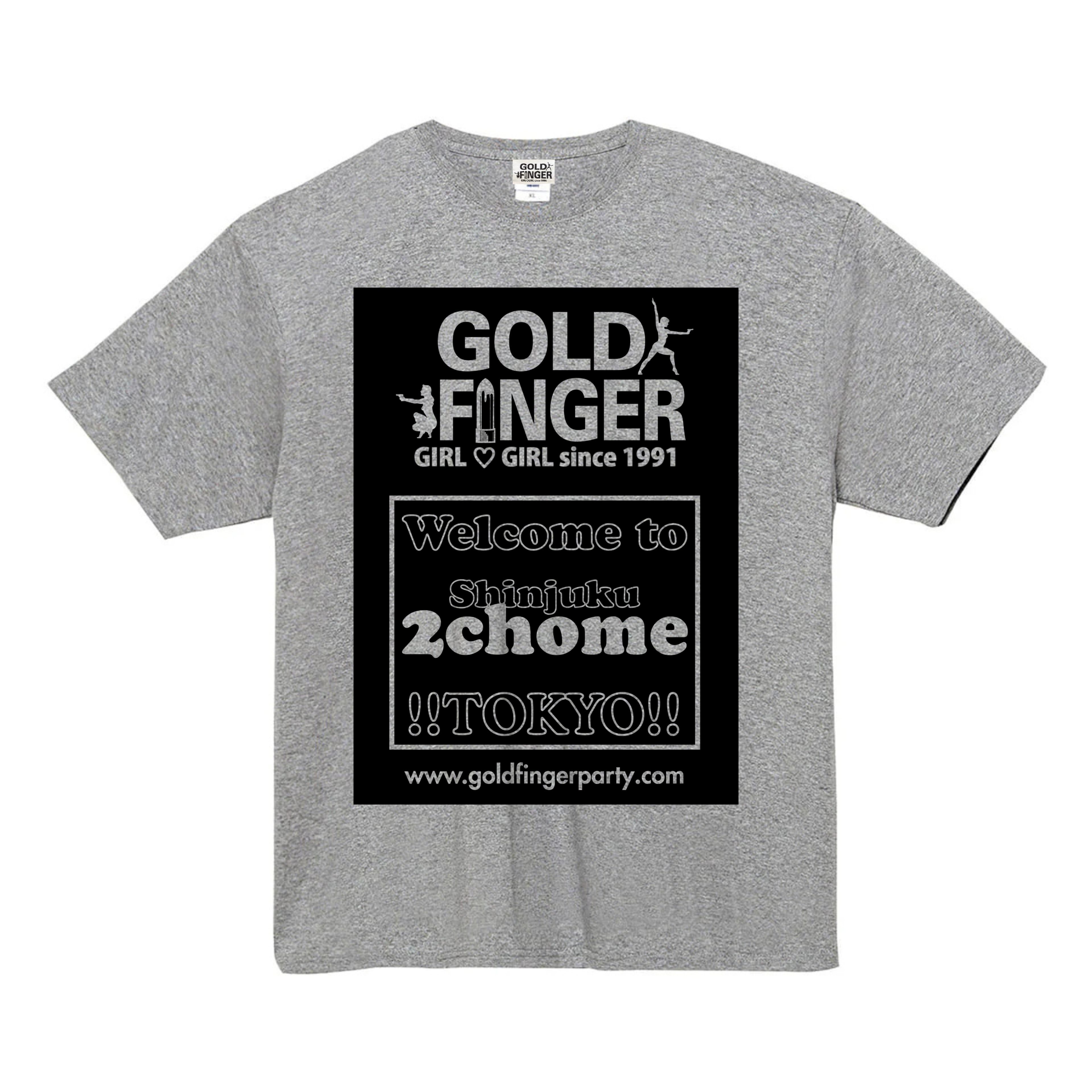GF T-SHIRT 2chome BETA GRAY/BLACK
