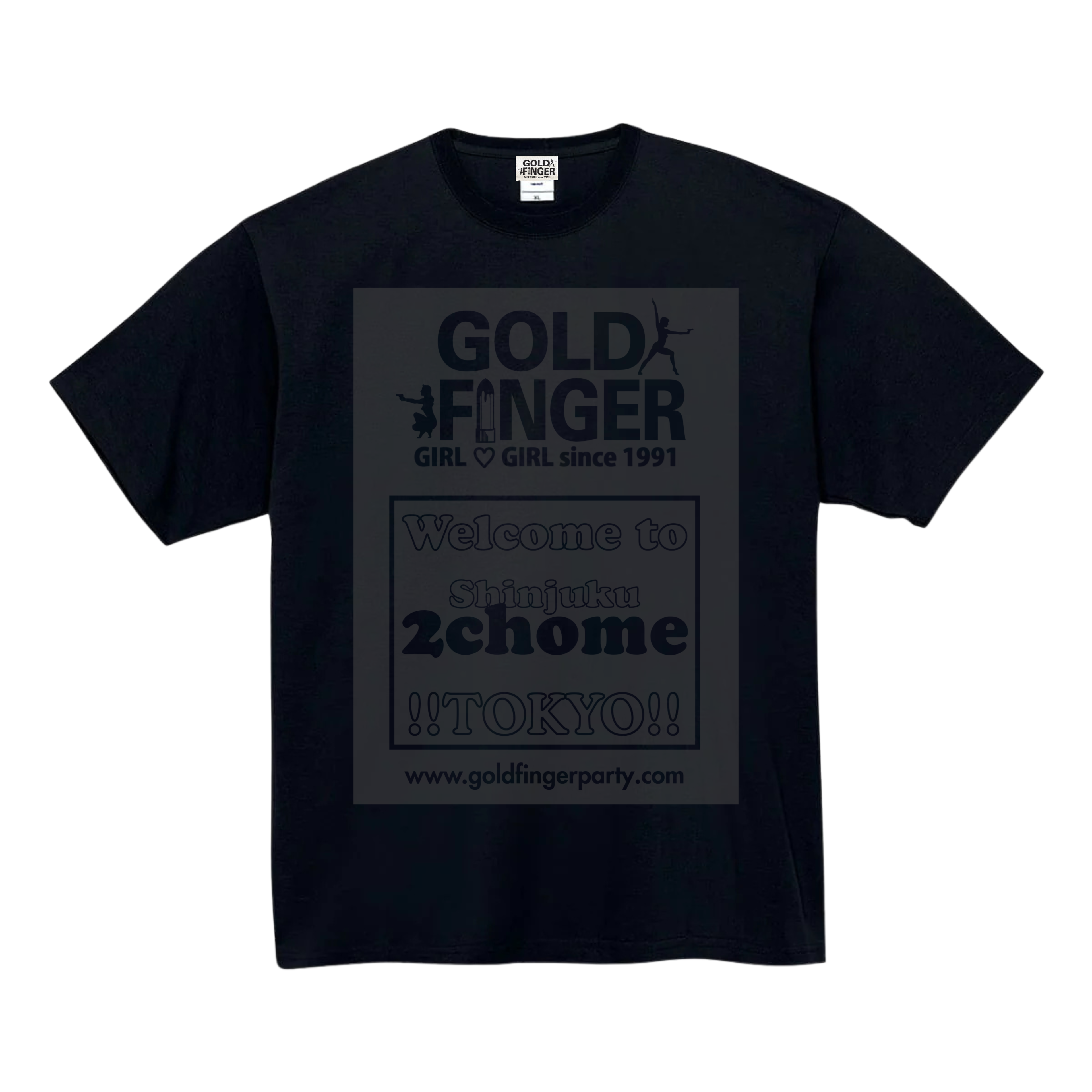 GF T-SHIRT 2chome BETA BLACK/BLACK