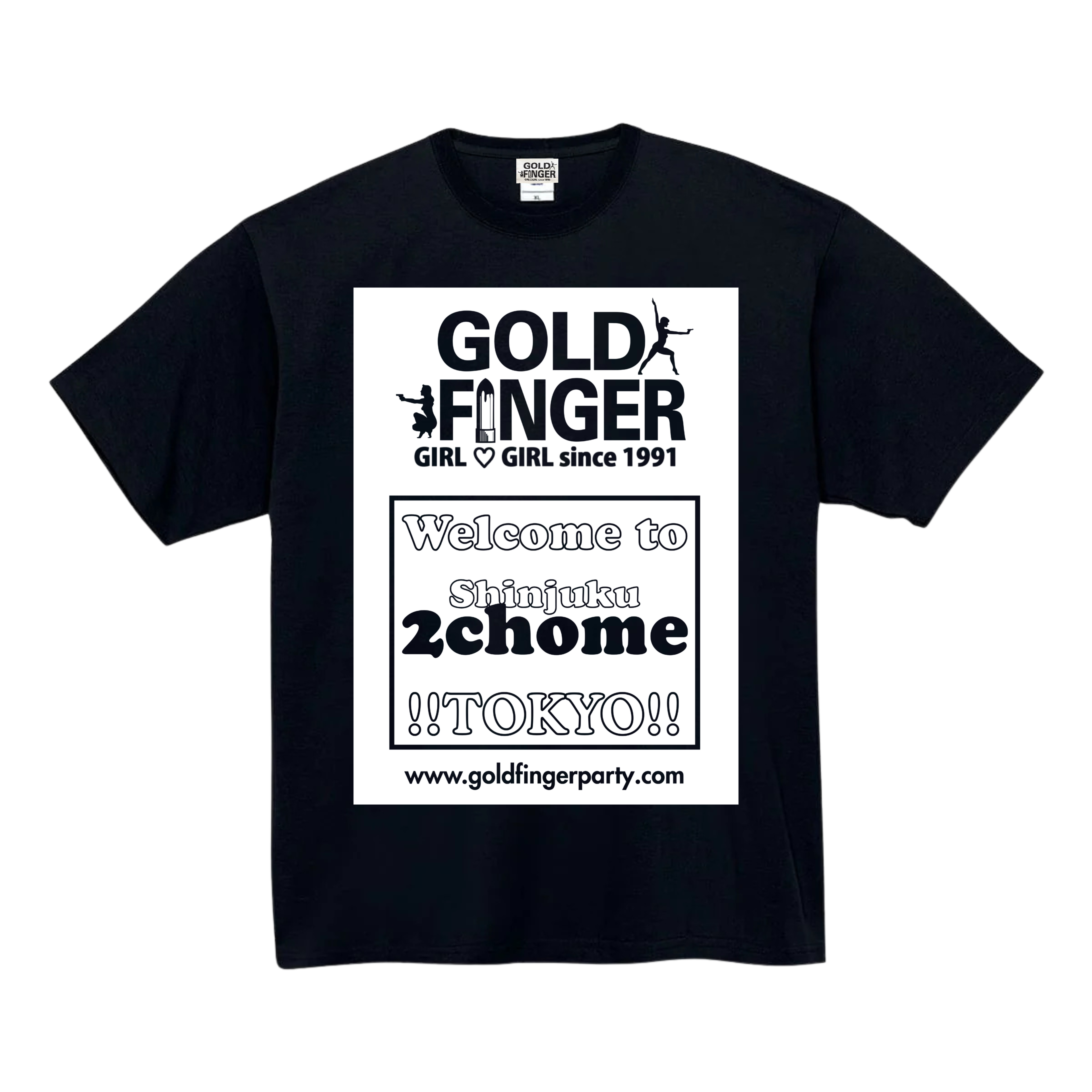 GF T-SHIRT 2chome BETA BLACK/WHITE