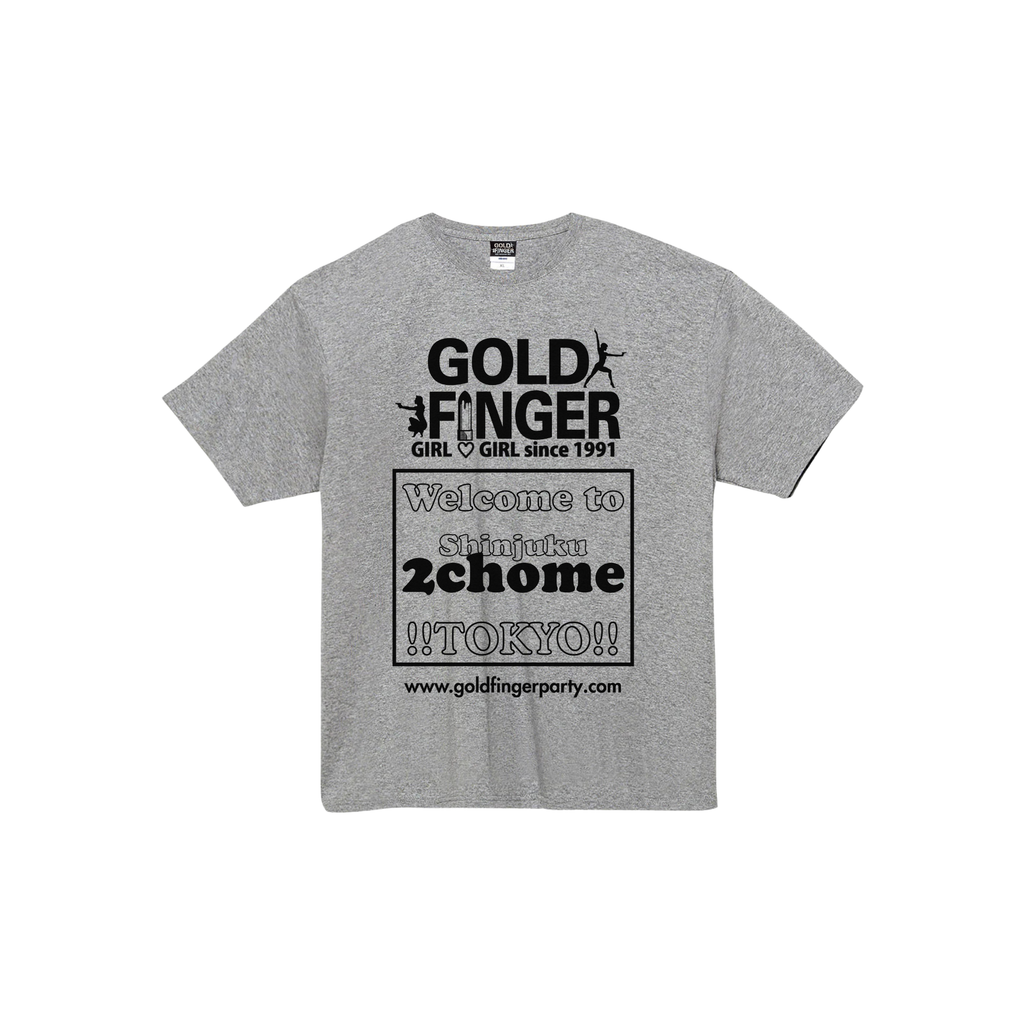 GF T-SHIRT 2chome GRAY/BLACK