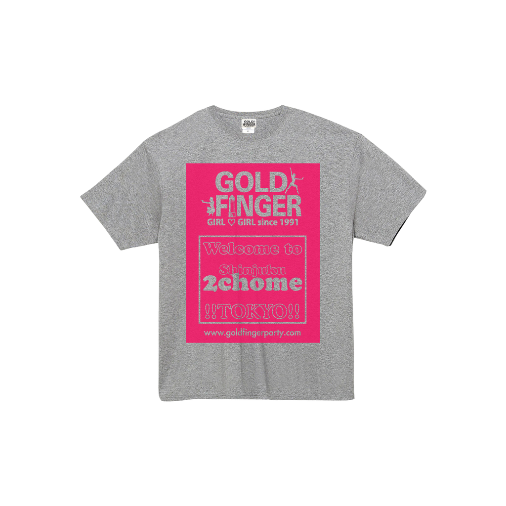 GF T-SHIRT 2chome BETA GRAY/PINK