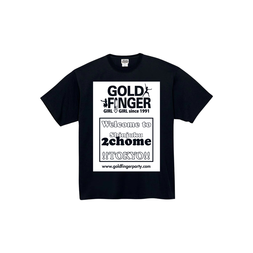 GF T-SHIRT 2chome BETA BLACK/WHITE