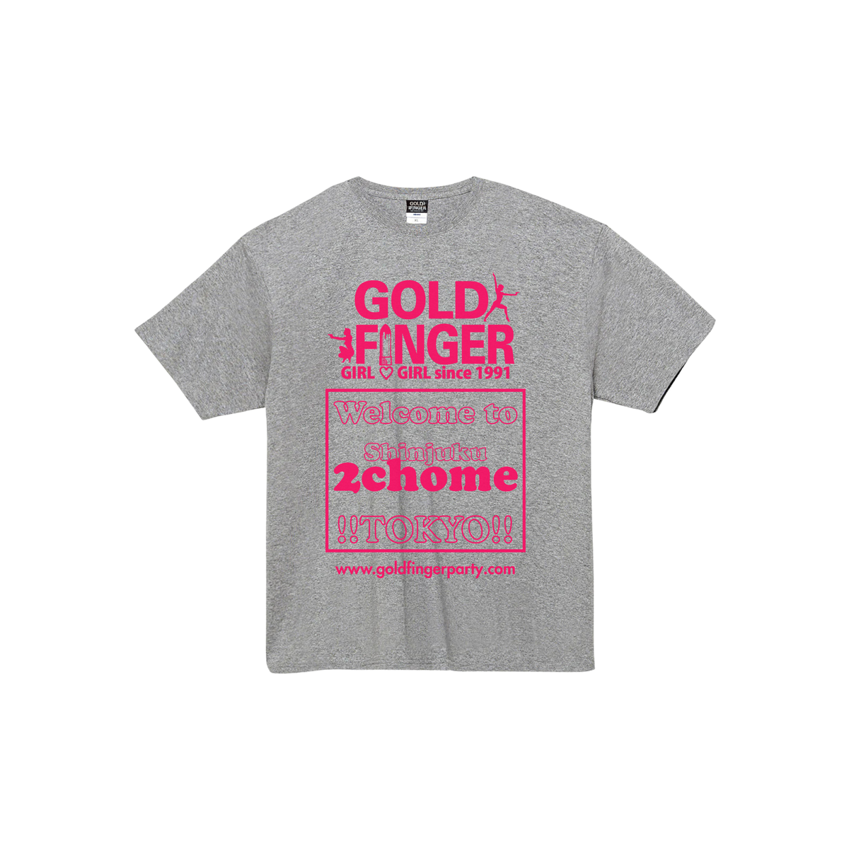 GF T-SHIRT 2chome GRAY/PINK
