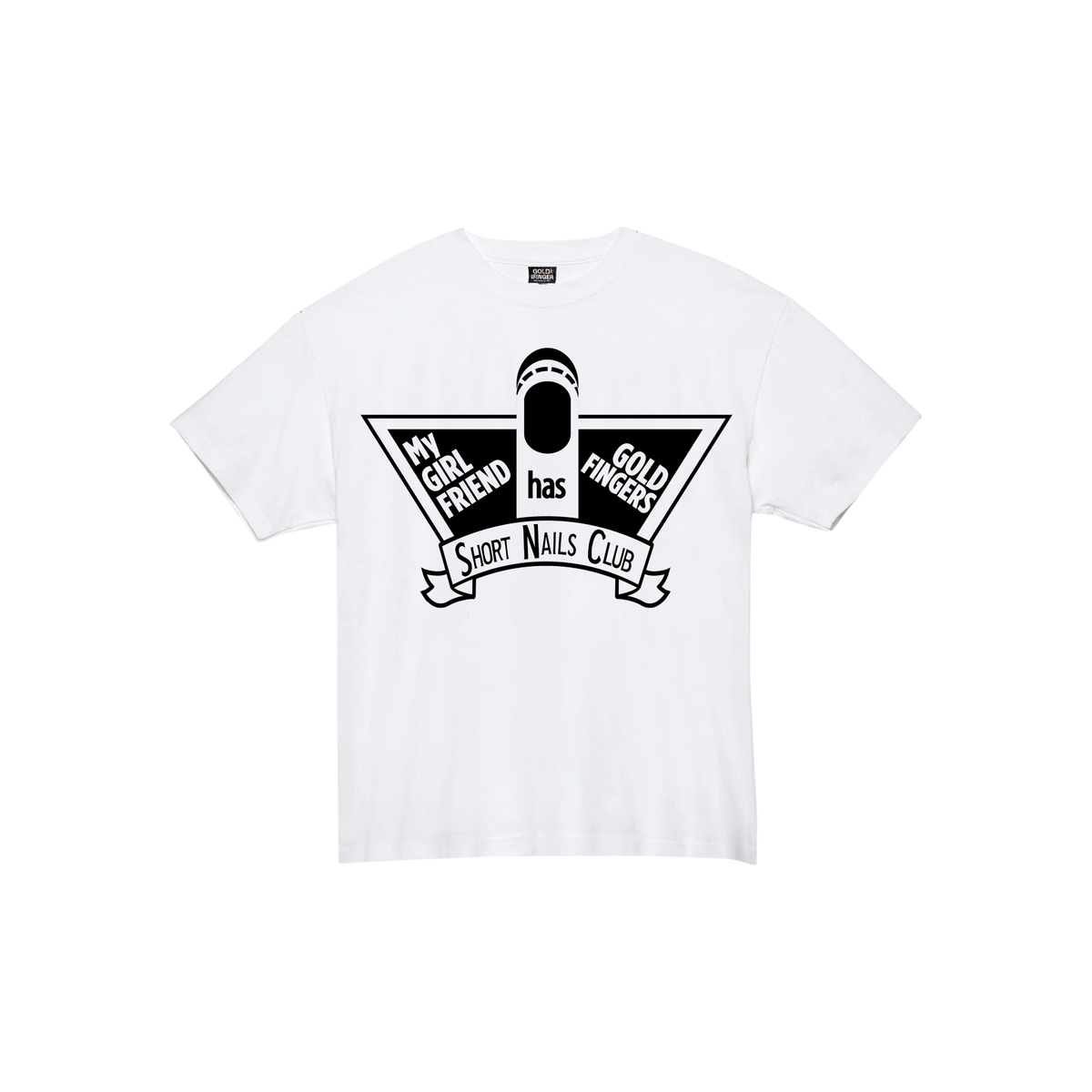 GF T-SHIRT SHORT NAILS CLUB WHITE/BLACK