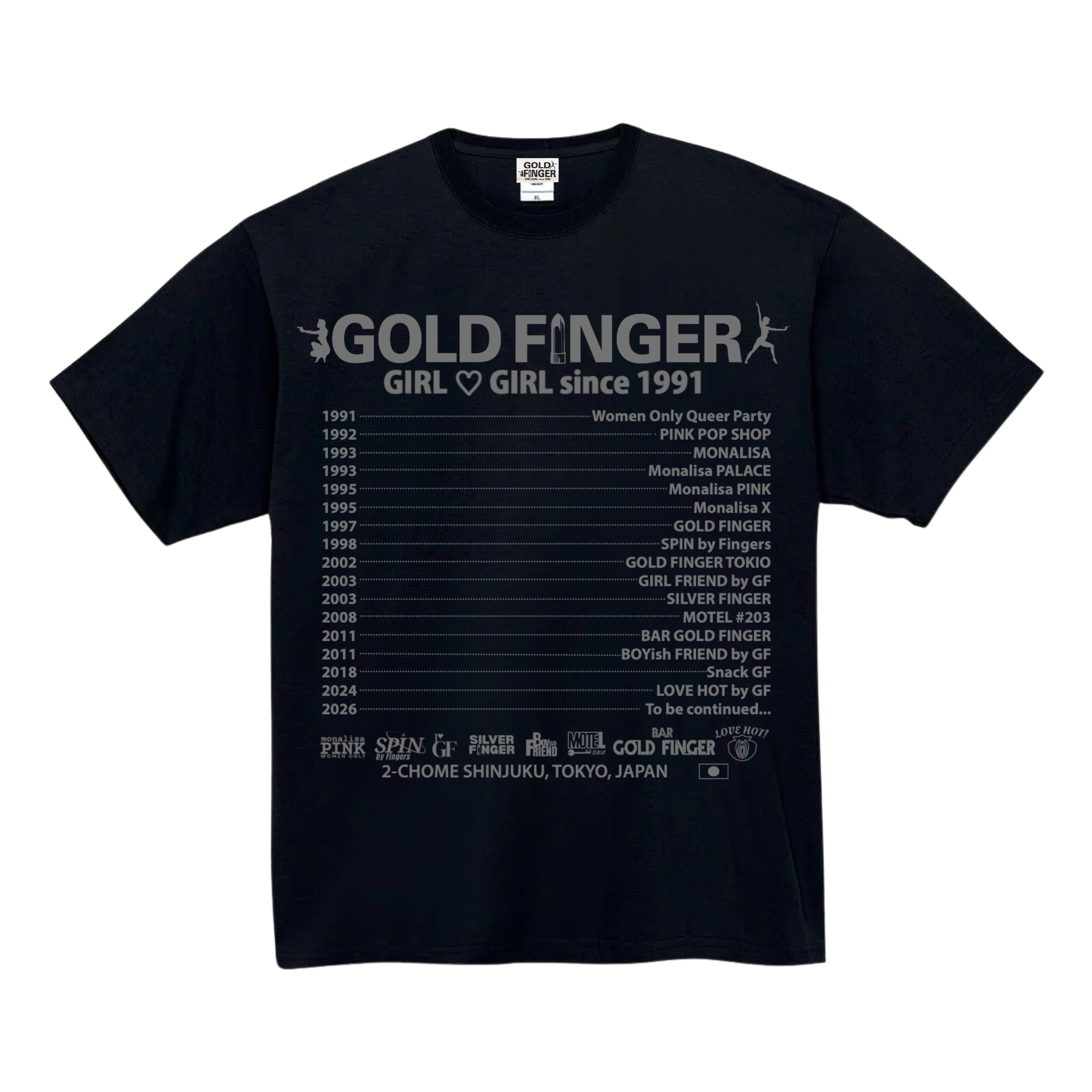 GF HISTORY TSHIRT BLACK/GRAY