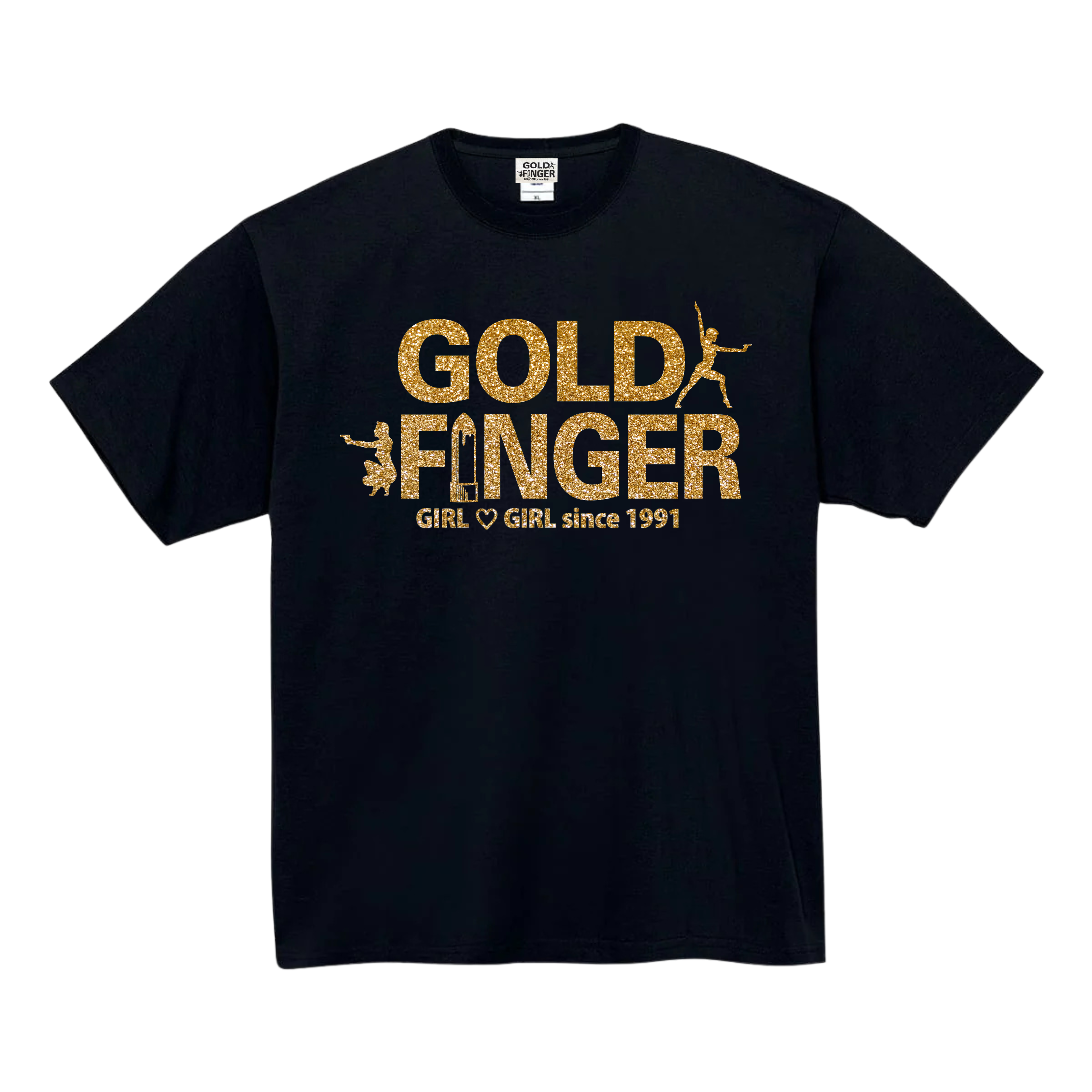 GF T-SHIRT BLACK/GOLD