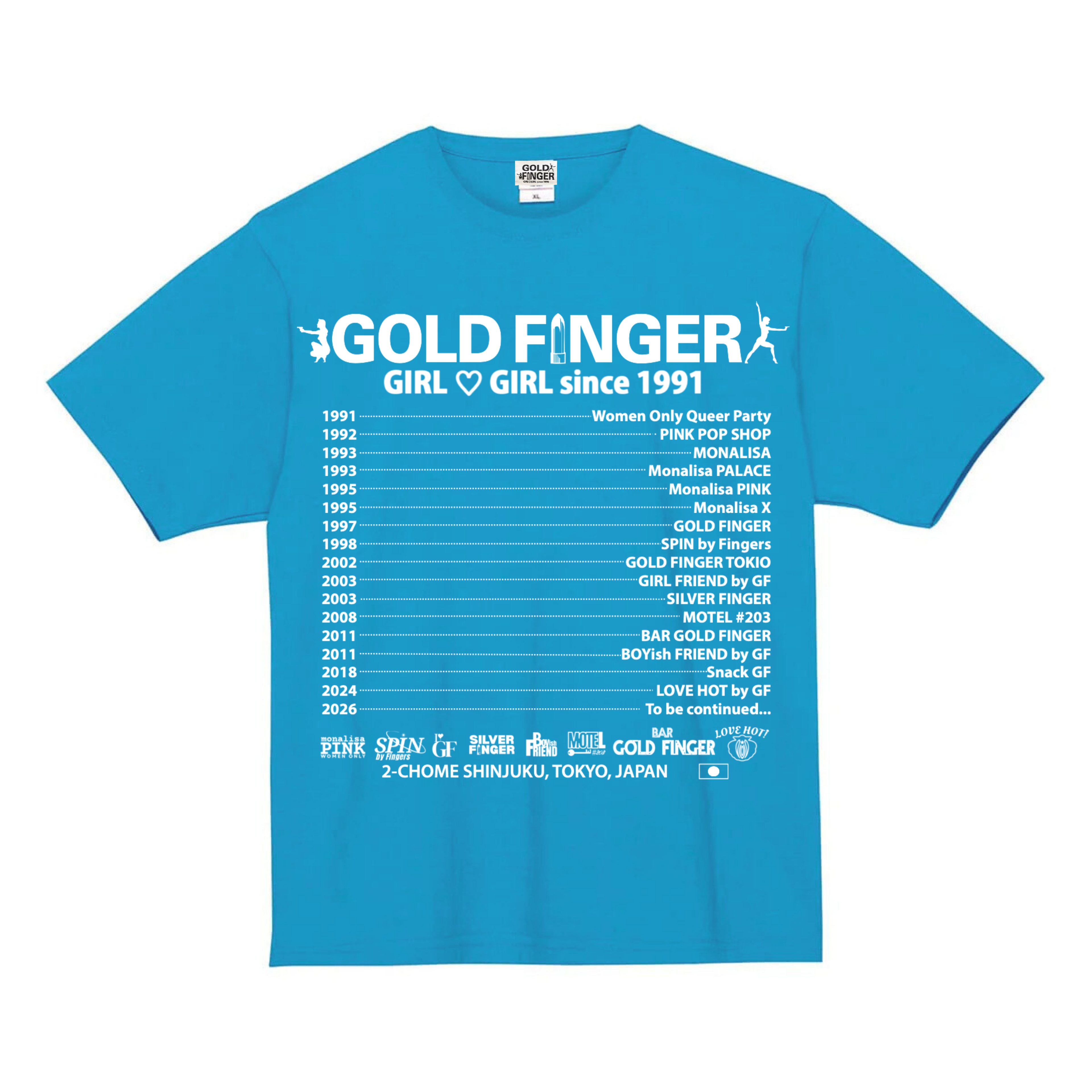 GF HISTORY T-SHIRT TURQUOISE/WHITE